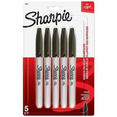 Sharpie Permanent Markers Fine Tip Black
