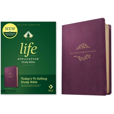 NLT Life Application Study Bible, Third Edition (Leatherlike, Purple, Red Letter) - by  New Living Translation (Leather Bound)