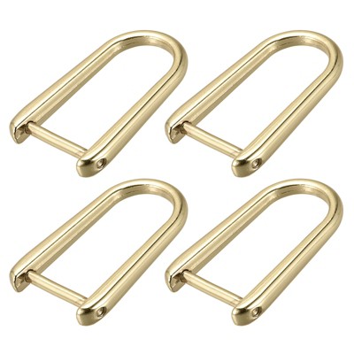 Unique Bargains DIY Bag Purse Zinc Alloy Buckle U Shape D-Rings Screw in Shackle 4 Pcs 1.77"