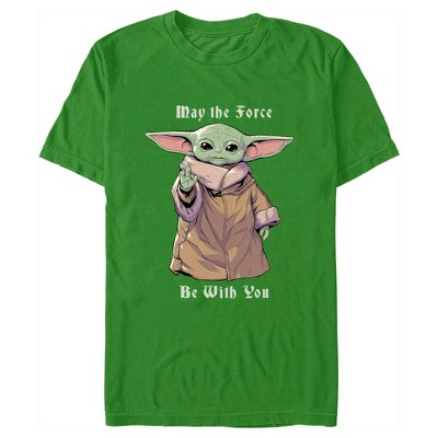 Men's Star Wars: The Mandalorian Grogu May the Force be With You T-Shirt