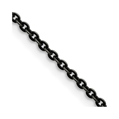 Chisel Stainless Steel Antiqued 2.7mm 22" Cable Chain Necklace