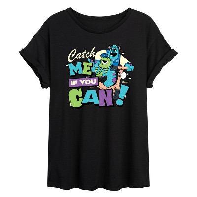 Women's - Monsters, Inc. - Mike Sully Catch Me If You Can Oversized Graphic T-Shirt