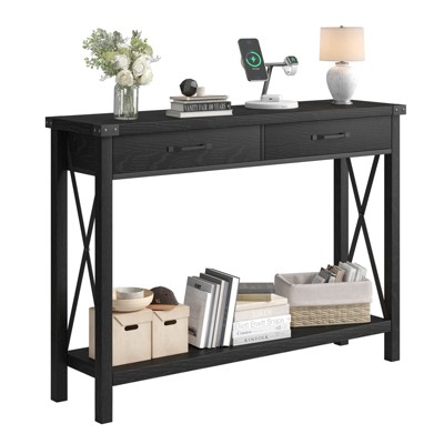 Whizmax Entryway Table, Hallway Table for Entryway, Farmhouse Console Table with Drawers, Wood Sofa Table for Living Room, Foyer