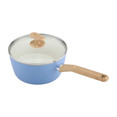 GoodCook 2qt Healthy Ceramic Sauce Pan: Blue Nonstick Sauce Pot, Dishwasher-Safe, Gas & Electric Compatible