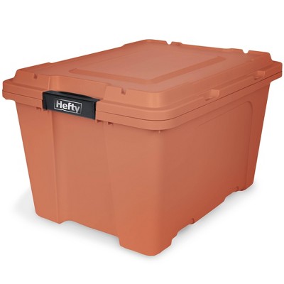 Hefty MAX PRO Storage Tote 18 Gallon - Paprika