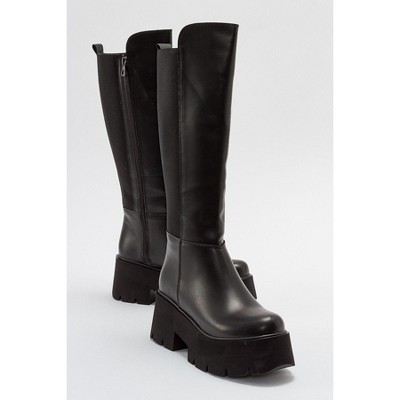 Solo Black Platform Boot (Women) | Prologue Shoes