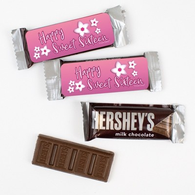 44 Pcs Bulk Sweet 16 Birthday Candy Hershey's Snack Size Chocolate Bar Party Favors (19.8 oz, Approx. 44 Pcs) - Flowers