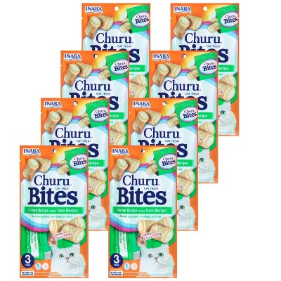 Inaba Churu Bites Chicken Recipe Wraps Tuna Recipe Cat Treats - Case of 8/1.05 oz