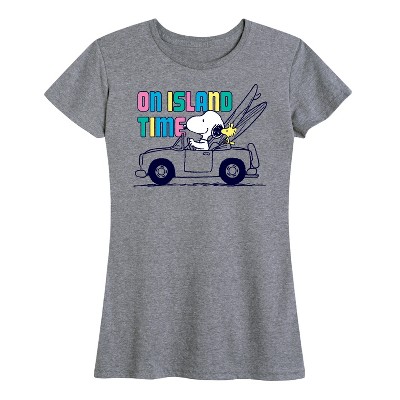 Women's - Peanuts - On Island Time Short Sleeve Graphic T-Shirt