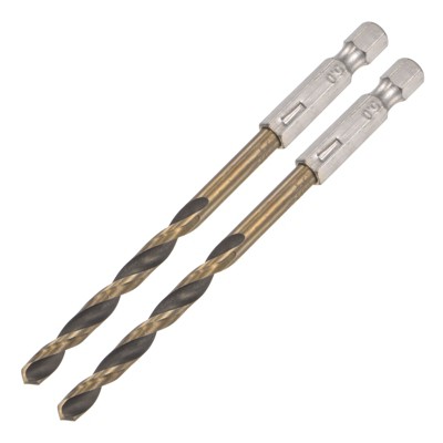 Unique Bargains High Speed Steel 1/4" Hex Shank Twist Jobber Drill Bits 2 Pcs