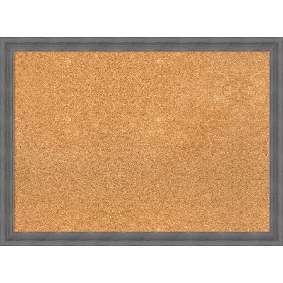 Amanti Art Dixie Grey Rustic Wood Framed Corkboard