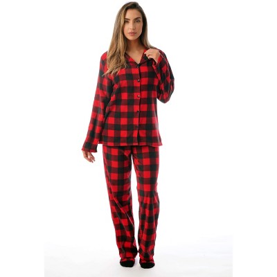 #followme  Womens Printed Microfleece Button Front PJ Pant Set with Socks / Winter Pajamas