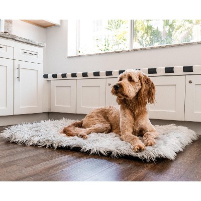 PAW BRANDS PupRug Faux Fur Portable Orthopedic Luxury Dog Bed