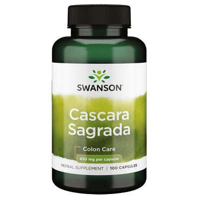 Swanson Herbal Supplements Cascara Sagrada 450 mg Capsule 100ct