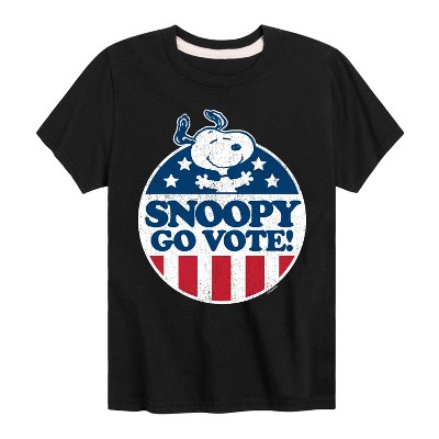 Boys' - Peanuts - Snoopy Go Vote Short Sleeve Graphic T-Shirt