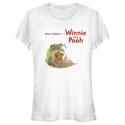 Juniors Womens Winnie the Pooh Stuck in Rabbit's House T-Shirt