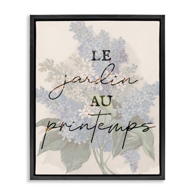 Stupell Industries Garden In Spring French Floating Frame Canvas Art