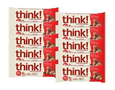 Think! Chunky Peanut Butter High Protein Bar - 10 bars, 2.1 oz