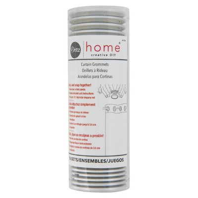 Dritz Set of 16 1-9/16" Curtain Grommets Brushed Silver