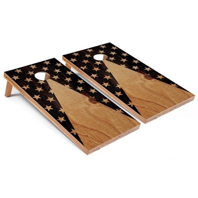 Skip's Garage American Flag Dark Cornhole Board Set, Includes 2 Boards, 8 Bags