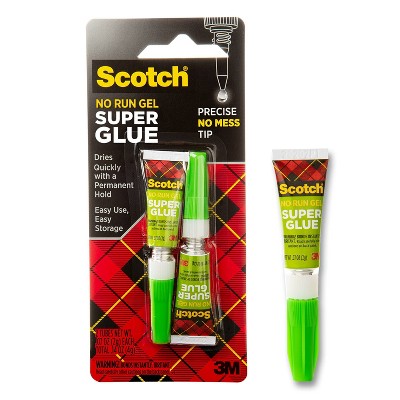 Scotch 2pk Super Glue .14oz: Fast Drying Clear Adhesive for Art, Stationery & Office Use