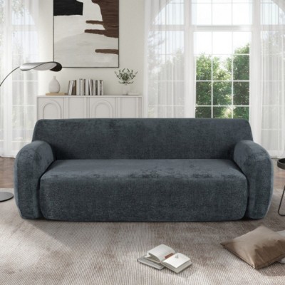 Minimalist Compression Sofa, Curved Design, 3-Seater Casual Sofa for Living Rooms, Bedrooms, and Apartments