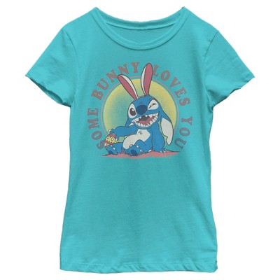 Girl's Lilo & Stitch Some Bunny Loves You T-Shirt