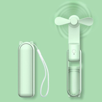 Link Handheld Mini Foldable 3 In 1 Fan Built In Portable Charger For Complete On the Go Freedom - Great For Indoor & Outdoor Use