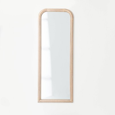 24" x 64" Wood Floor Mirror - Threshold™ designed with Studio McGee: Natural Finish, Standing, No Assembly Required