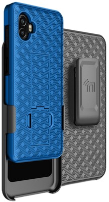 Nakedcellphone Slim Case with Stand and Belt Clip Holster for Samsung Galaxy XCover 6 Pro Phone (SM-G736, 2022)