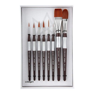 KINGART Precision™ Brush Set, 8 pc