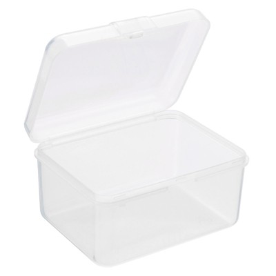 Unique Bargains Rectangular Storage Container with Hinged Lid for Beads Craft 6 Pcs