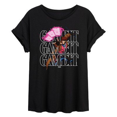 Women's - Marvel - X-Men Gambit Stack Oversized Graphic T-Shirt