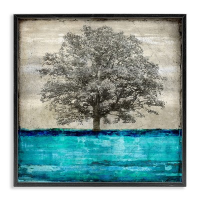 Stupell Industries Modern Turquoise Tree Collage, 24" x 24"