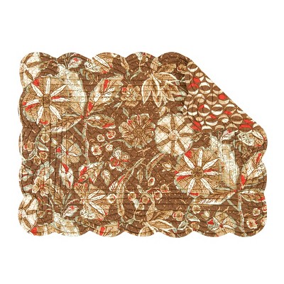 C&F Home Sedona Cotton Quilted Rectangular Reversible Placemats Set of 6, 13" x 19"
