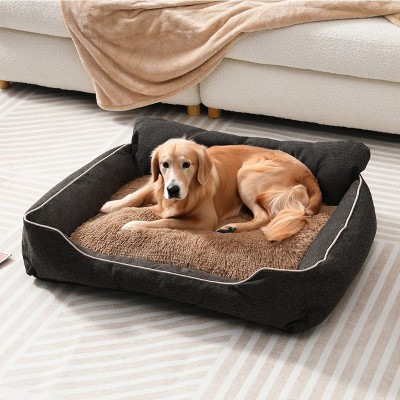 Heynemo Medium Dog Bed with Anti-slip Bottom & Removable Washable Cover, Plush Pet Bed for Dogs and Cats, Cat Couch Bed for Indoor, Outdoor