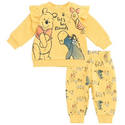 Disney Princess Christmas Fleece Sweatshirt Pants Outfit Set Toddler