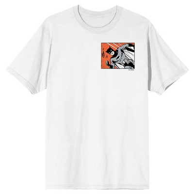 Batmanga Batman & Robin Comic Art Logo Crew Neck Short Sleeve Men's White T-shirt