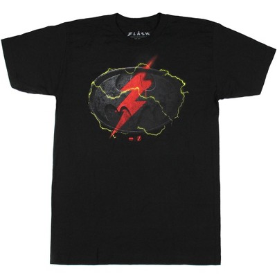 DC Comics Men's The Flash Batman Logo Mashup Adult Graphic Print T-Shirt