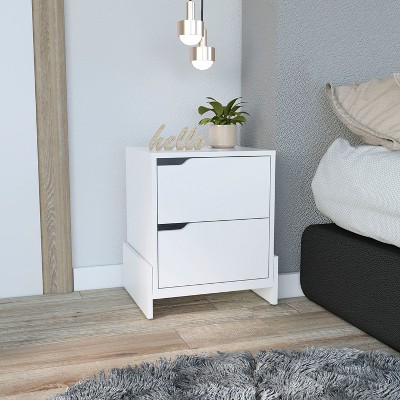 NicBex 2-Drawers Nightstand Modern Bedside Table with Storage Space End table for Living Room, Bedroom, Study