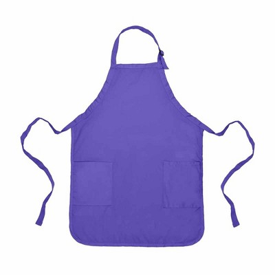 Dalix Waist Aprons Commercial Restaurant Home Bib Spun Poly Cotton Kitchen (3 Pockets)