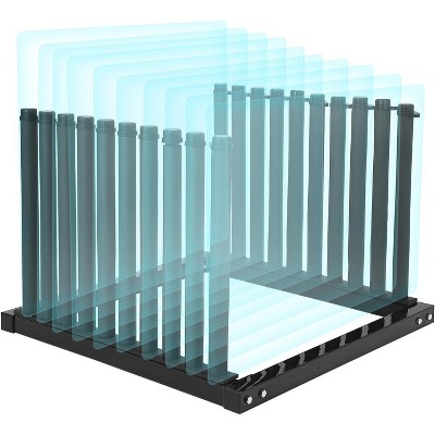 5-Slot Truck Bed Windshield Rack - Durable Glass Storage Unit with Non-Slip Locks & Rubber Padding, Organizer