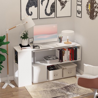 NicBex Home Office Desk Modern Executive Desk with 2 Cabinets and 3 Drawers for Office, Study