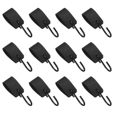 Unique Bargains PU Leather Camping Kitchen Bathroom Multi-Purpose Utility S Hooks