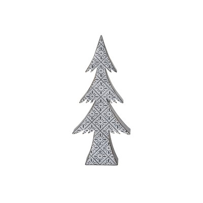 Transpac 16.25 in White Christmas Punch Tree Decorative Metal Holiday Decor