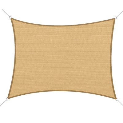 Outsunny 20' x 16' Sun Shade Sail Rectangle Sail Shade Canopy for Outdoor Patio Deck Yard