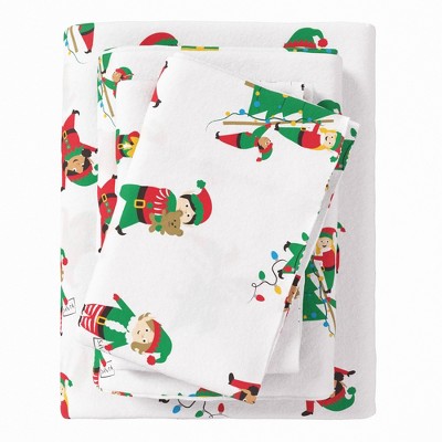 100% Cotton Christmas Flannel Sheet Set - Great Bay Home