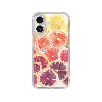 Centon iPhone 16 'Orange Slices' Printed Case Tough Edge - Clear: Cell Phone Accessories