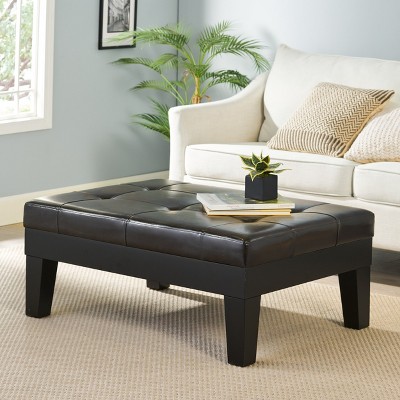 40.5"W Ottoman with Drawer, Bench, Footrest, Dark Coffee-Merax