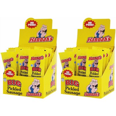 Hannah's 1.7oz Big Pickled Sausages (No Pork) 20-ct Boxes - 2 Boxes